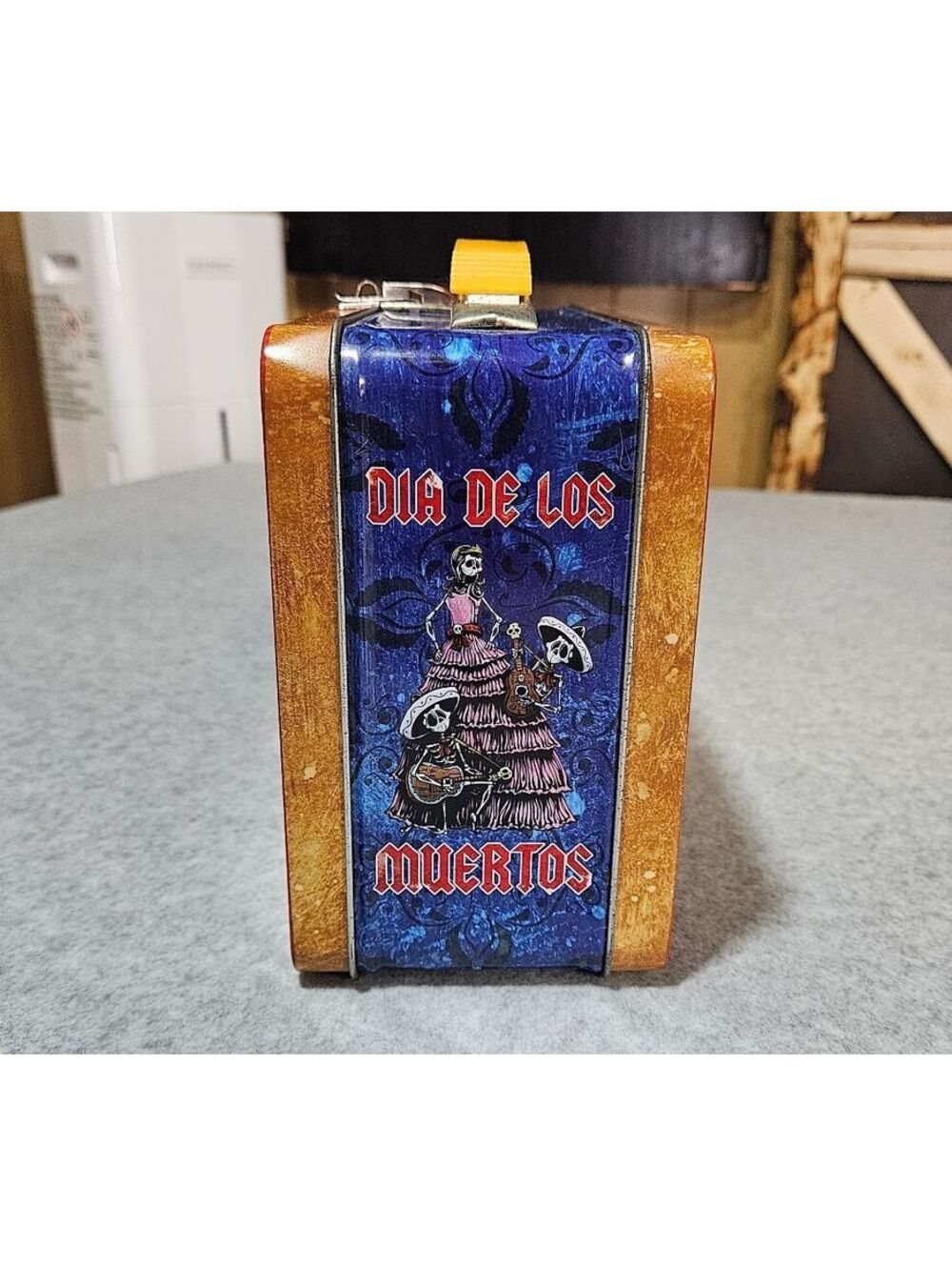 Vintage Dia de los Muertos Metal Lunchbox with Skeleton Band Artwork - Picture 4 of 7